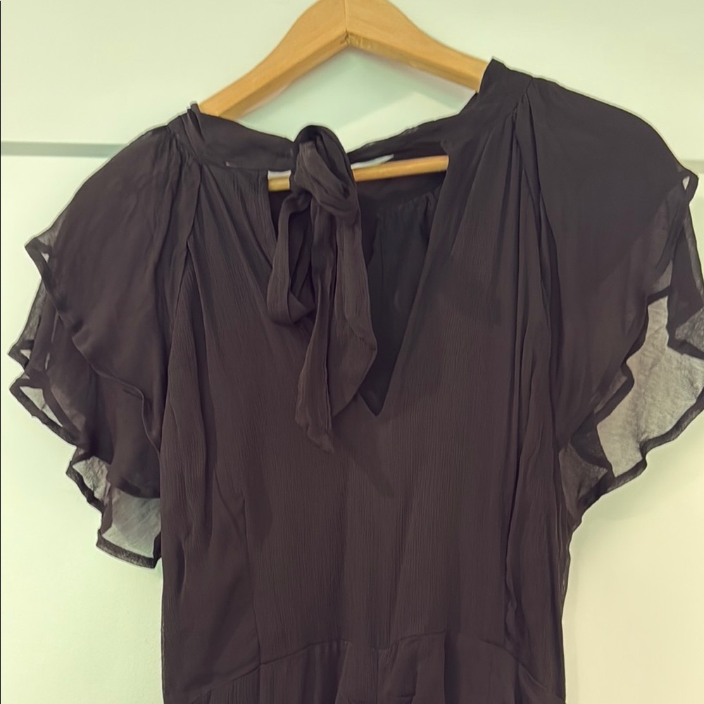 Cleobella Cecilia Black Asymmetrical Ruffled Gown - Picture 5 of 8